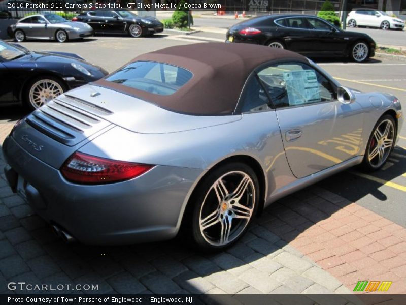 GT Silver Metallic / Cocoa Brown 2010 Porsche 911 Carrera S Cabriolet