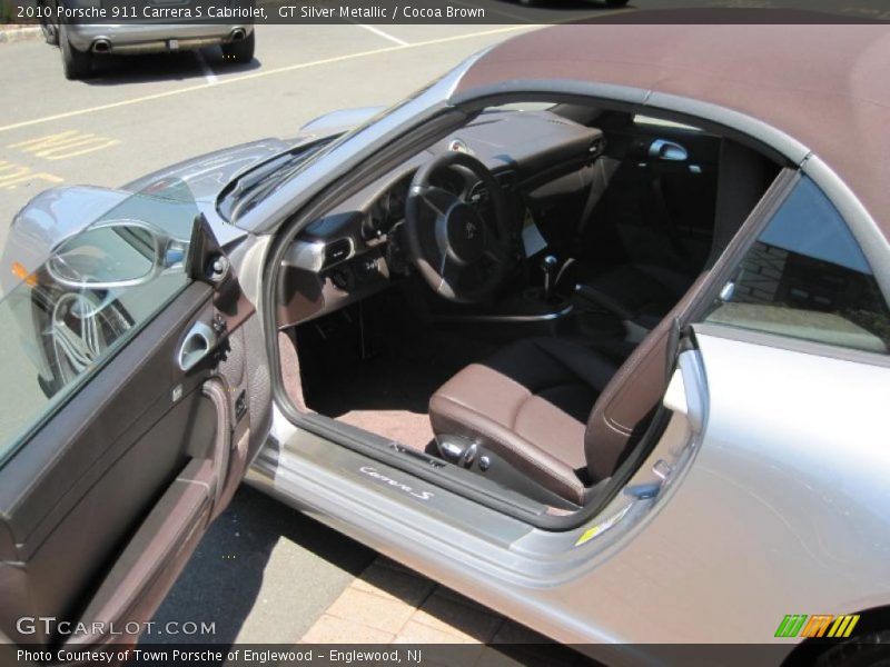 GT Silver Metallic / Cocoa Brown 2010 Porsche 911 Carrera S Cabriolet