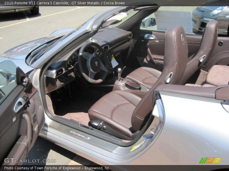 GT Silver Metallic / Cocoa Brown 2010 Porsche 911 Carrera S Cabriolet