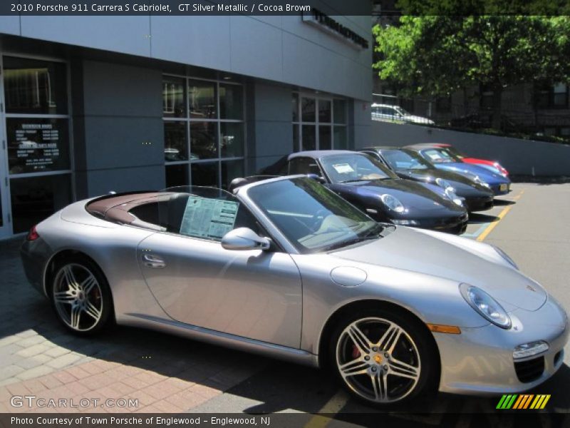GT Silver Metallic / Cocoa Brown 2010 Porsche 911 Carrera S Cabriolet