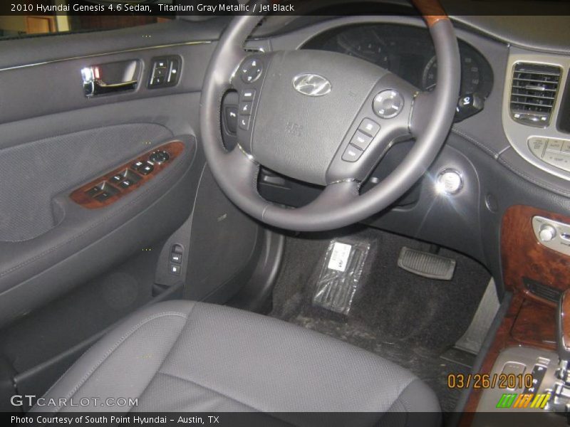 Titanium Gray Metallic / Jet Black 2010 Hyundai Genesis 4.6 Sedan