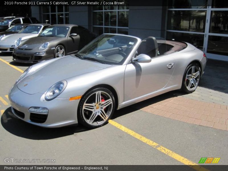 GT Silver Metallic / Cocoa Brown 2010 Porsche 911 Carrera S Cabriolet