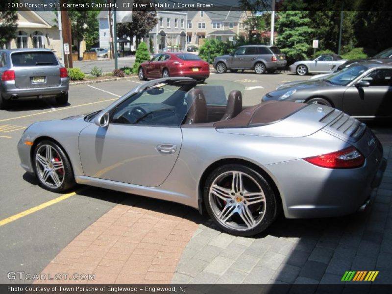 GT Silver Metallic / Cocoa Brown 2010 Porsche 911 Carrera S Cabriolet