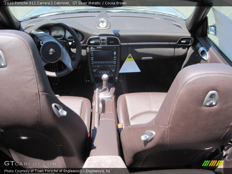 GT Silver Metallic / Cocoa Brown 2010 Porsche 911 Carrera S Cabriolet