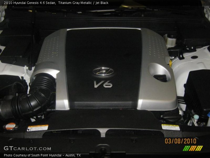 Titanium Gray Metallic / Jet Black 2010 Hyundai Genesis 4.6 Sedan