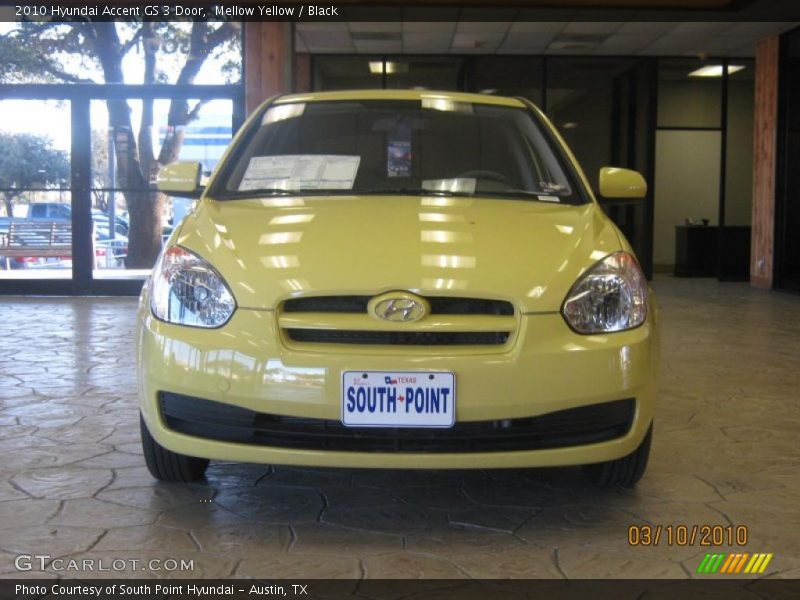 Mellow Yellow / Black 2010 Hyundai Accent GS 3 Door