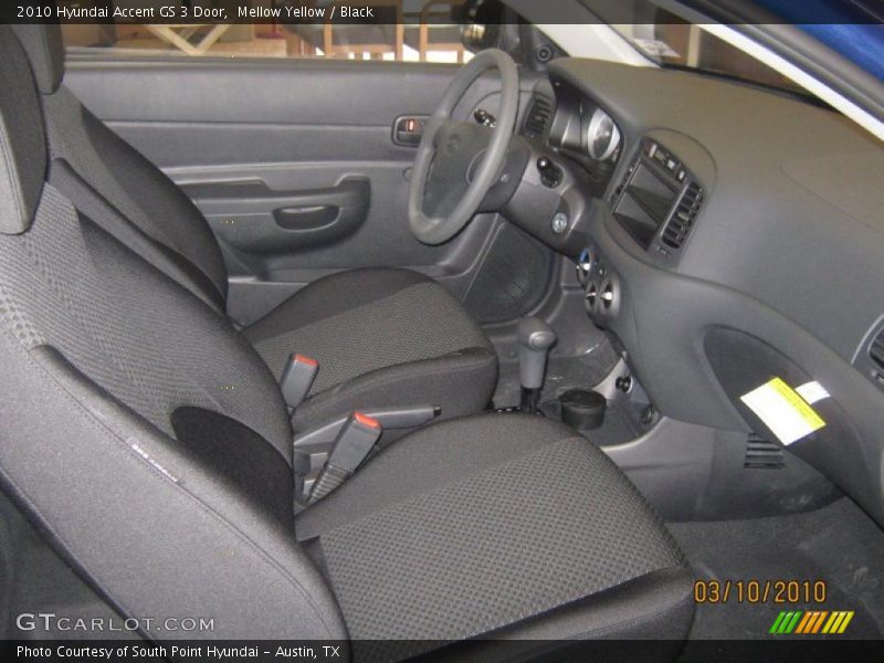 Mellow Yellow / Black 2010 Hyundai Accent GS 3 Door