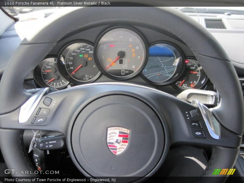 Platinum Silver Metallic / Black 2010 Porsche Panamera 4S