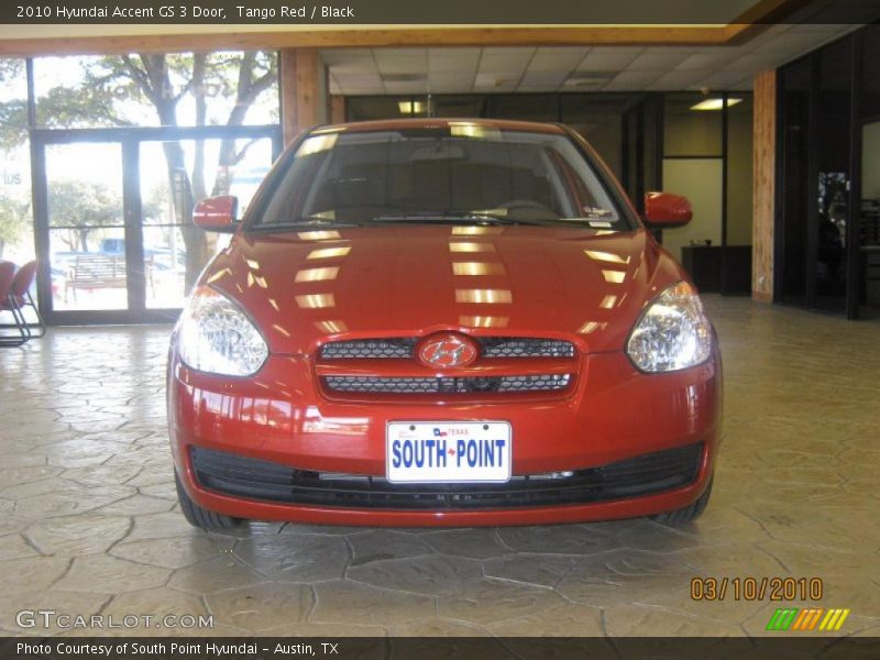 Tango Red / Black 2010 Hyundai Accent GS 3 Door