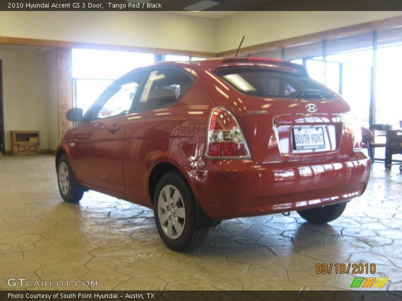 Tango Red / Black 2010 Hyundai Accent GS 3 Door