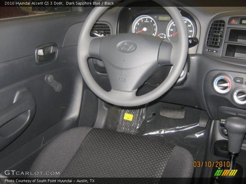Dark Sapphire Blue / Black 2010 Hyundai Accent GS 3 Door
