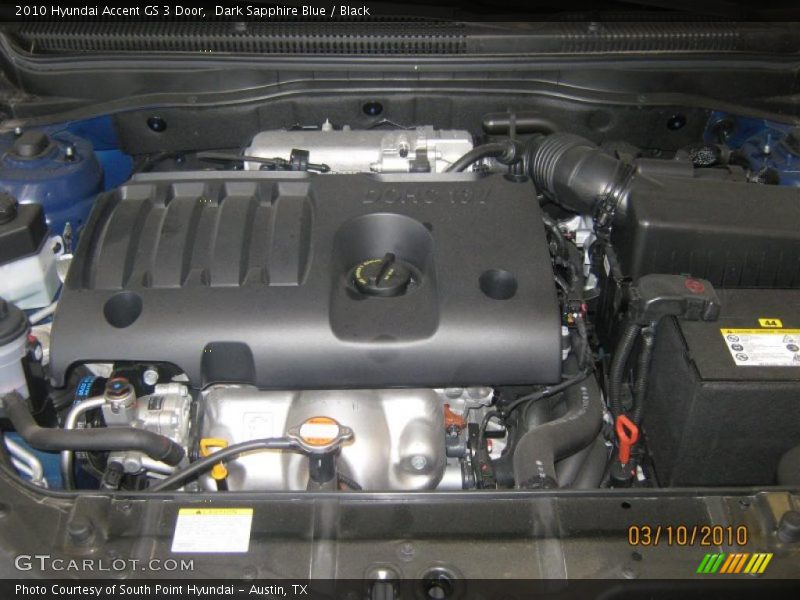 Dark Sapphire Blue / Black 2010 Hyundai Accent GS 3 Door