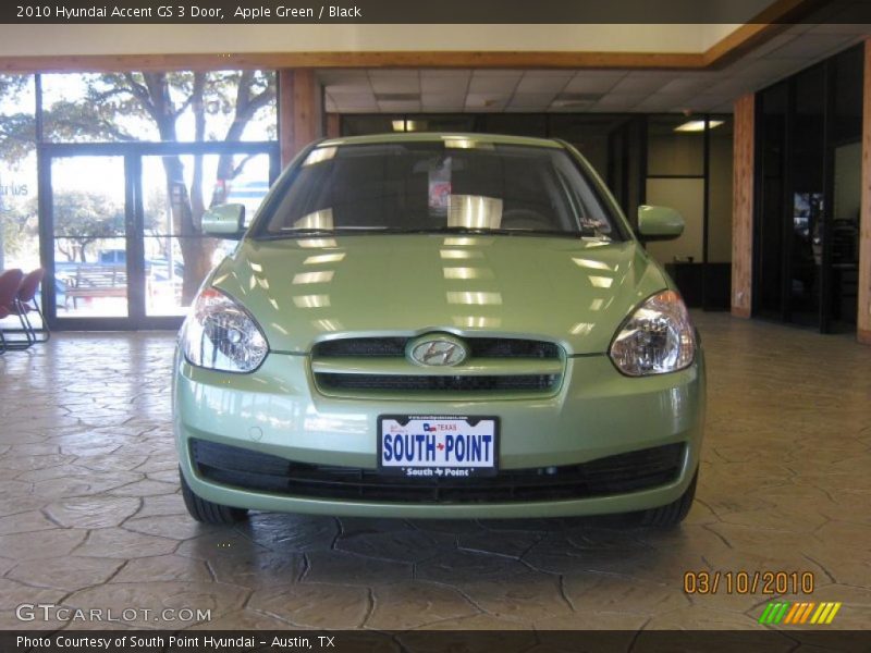 Apple Green / Black 2010 Hyundai Accent GS 3 Door