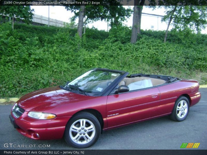 Radiant Fire Red / Beige 1996 Chrysler Sebring JXi Convertible