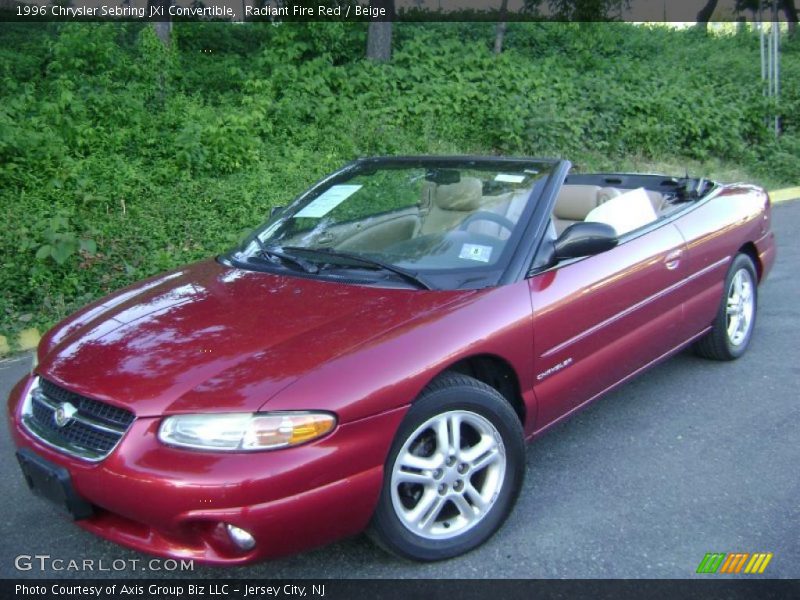 Radiant Fire Red / Beige 1996 Chrysler Sebring JXi Convertible