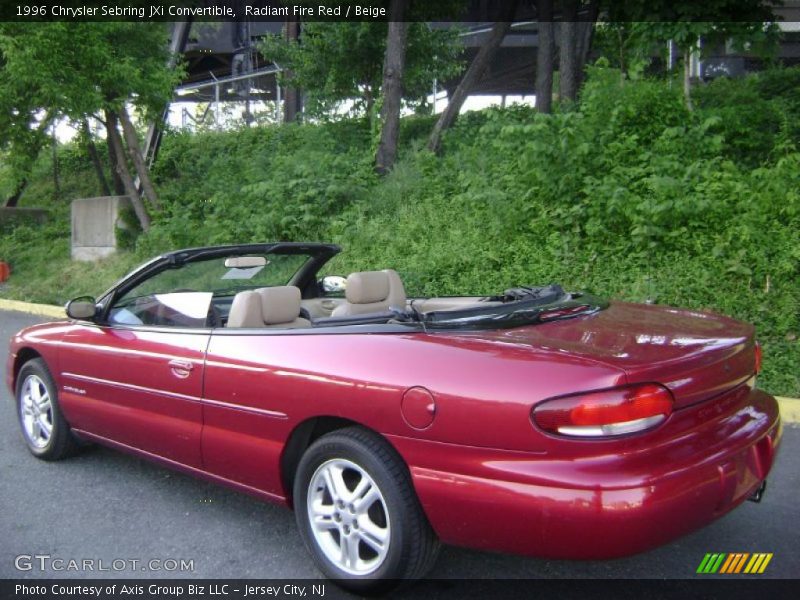 Radiant Fire Red / Beige 1996 Chrysler Sebring JXi Convertible