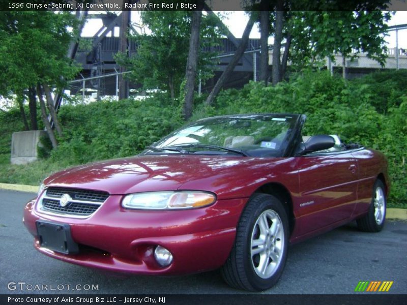 Radiant Fire Red / Beige 1996 Chrysler Sebring JXi Convertible