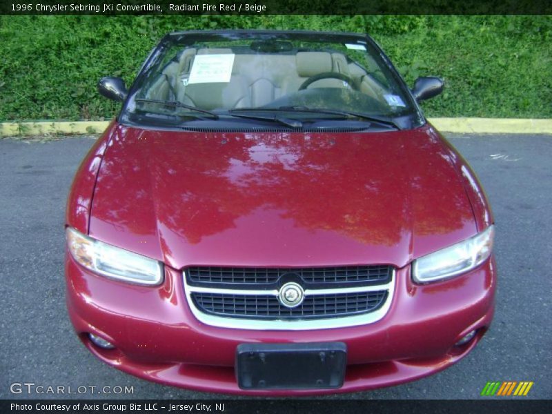 Radiant Fire Red / Beige 1996 Chrysler Sebring JXi Convertible