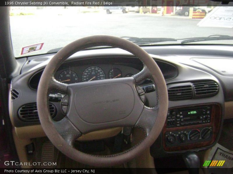 Radiant Fire Red / Beige 1996 Chrysler Sebring JXi Convertible