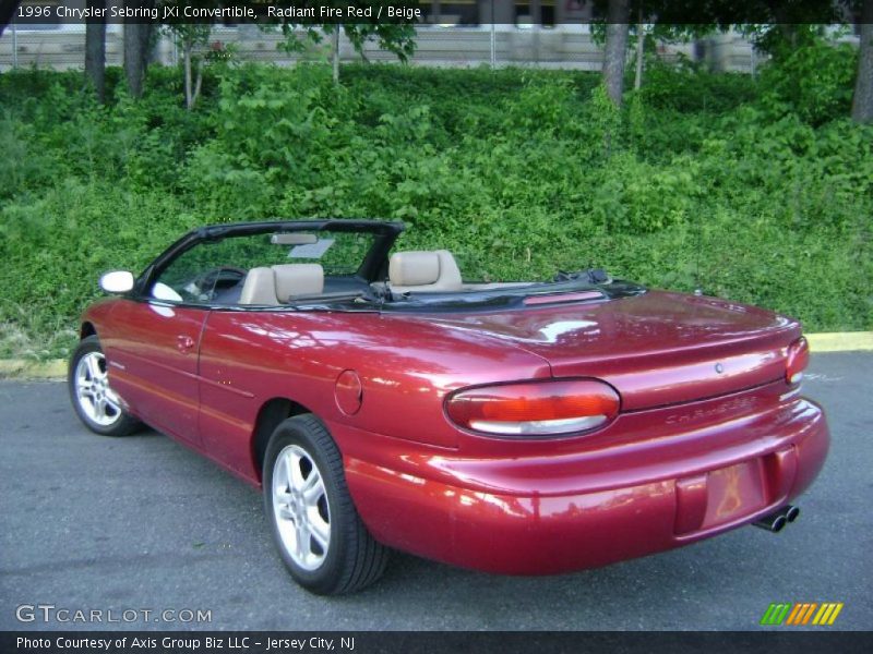 Radiant Fire Red / Beige 1996 Chrysler Sebring JXi Convertible