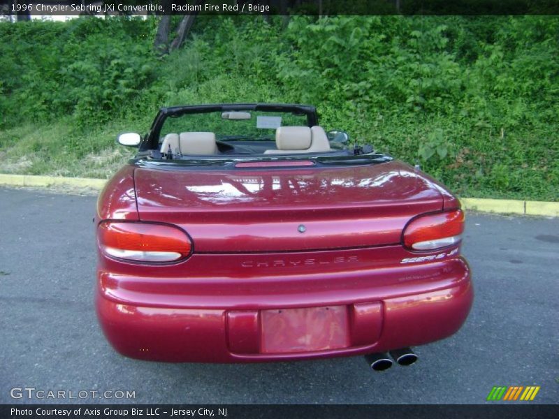Radiant Fire Red / Beige 1996 Chrysler Sebring JXi Convertible