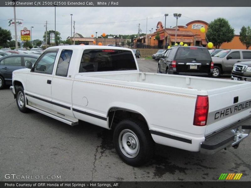 White / Red 1989 Chevrolet C/K 2500 C2500 Extended Cab