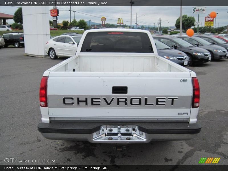 White / Red 1989 Chevrolet C/K 2500 C2500 Extended Cab