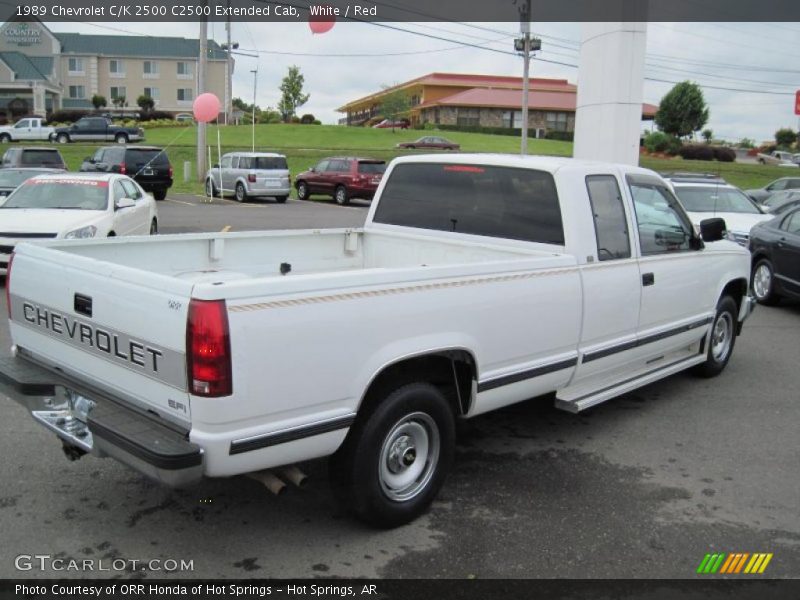 White / Red 1989 Chevrolet C/K 2500 C2500 Extended Cab