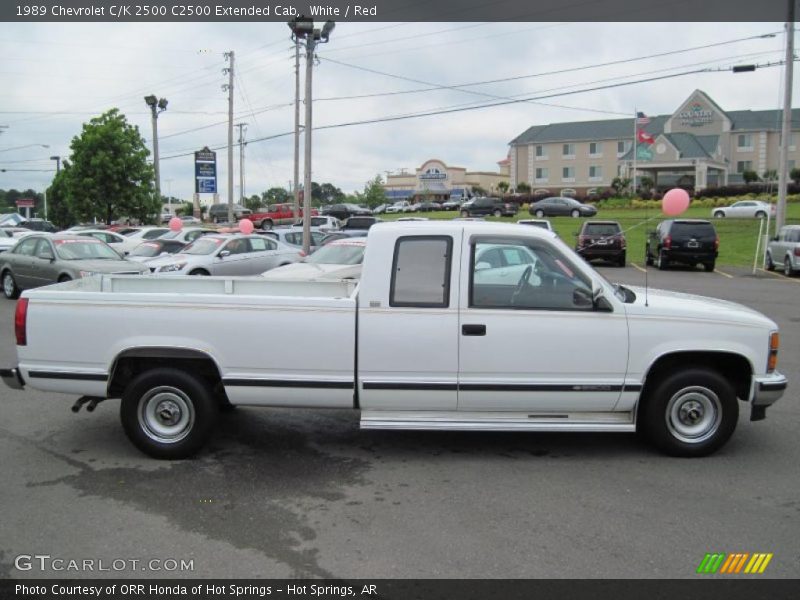 White / Red 1989 Chevrolet C/K 2500 C2500 Extended Cab