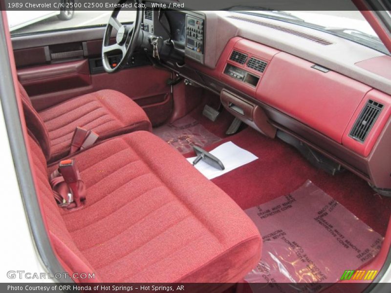White / Red 1989 Chevrolet C/K 2500 C2500 Extended Cab