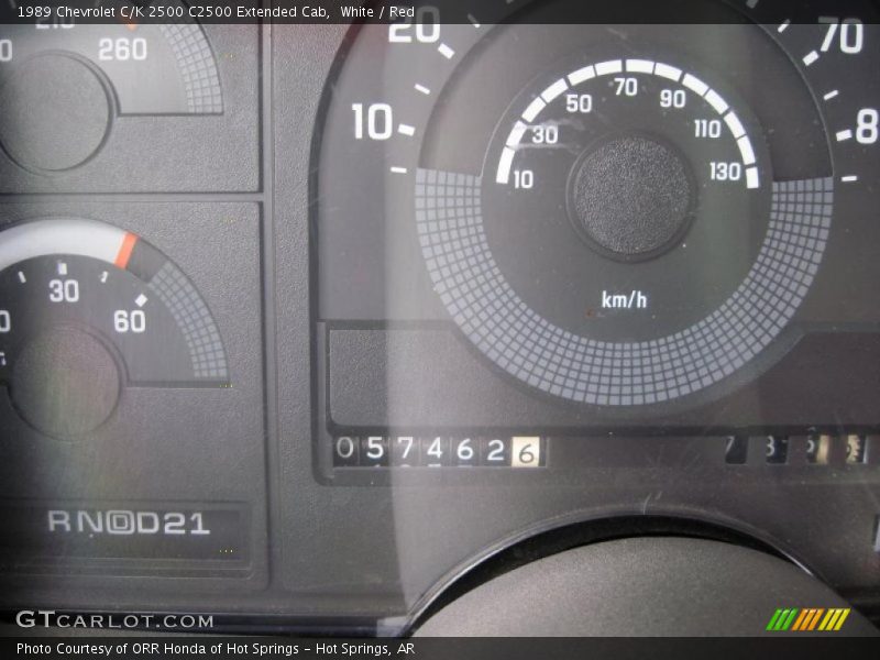 White / Red 1989 Chevrolet C/K 2500 C2500 Extended Cab