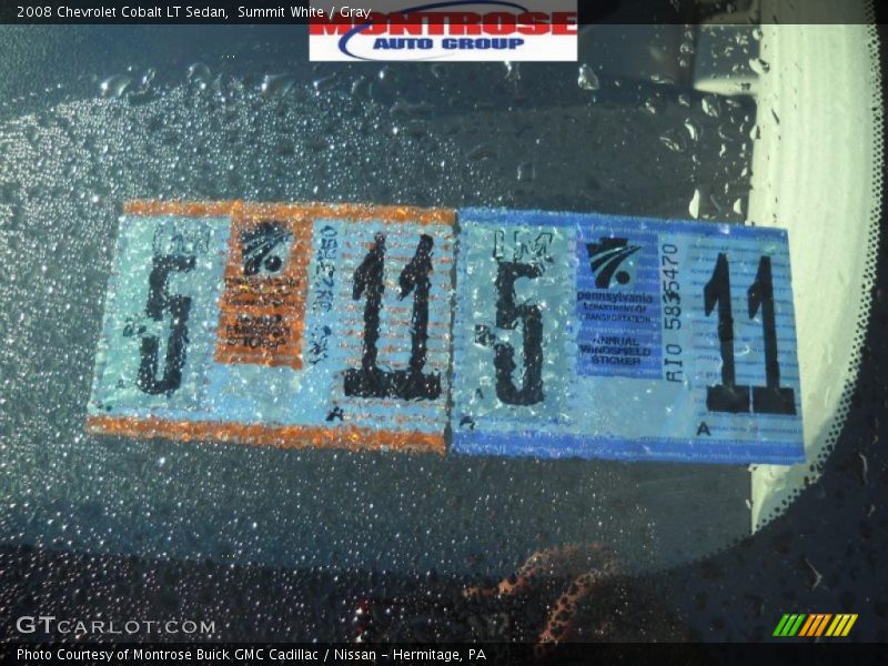 Summit White / Gray 2008 Chevrolet Cobalt LT Sedan