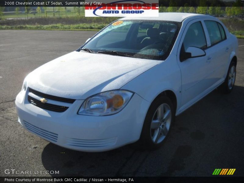 Summit White / Gray 2008 Chevrolet Cobalt LT Sedan