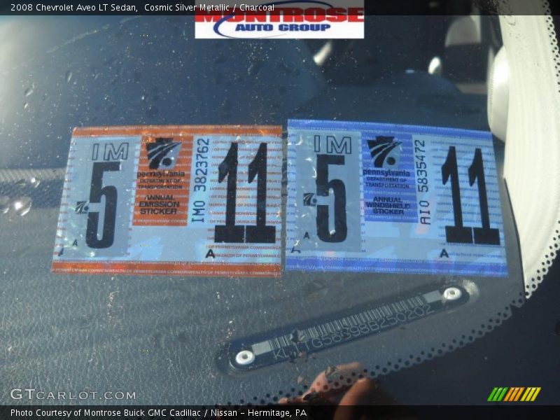 Cosmic Silver Metallic / Charcoal 2008 Chevrolet Aveo LT Sedan