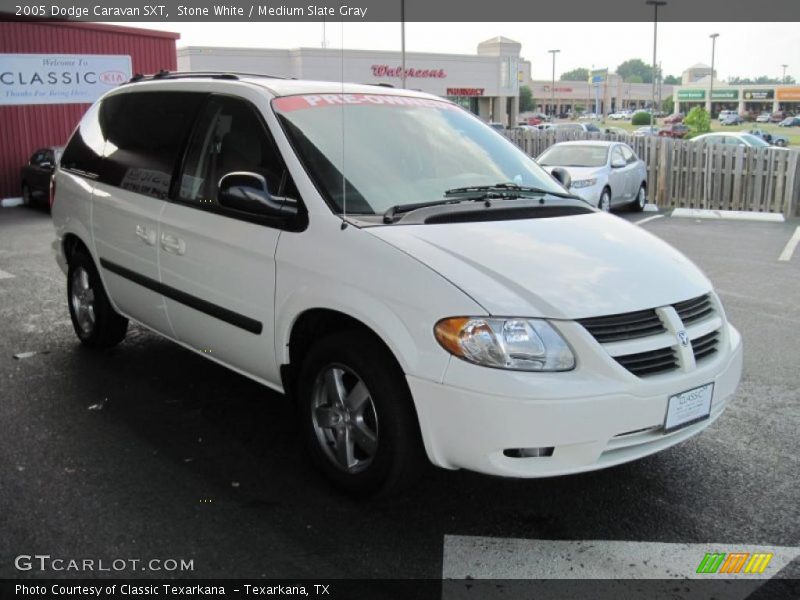 Stone White / Medium Slate Gray 2005 Dodge Caravan SXT