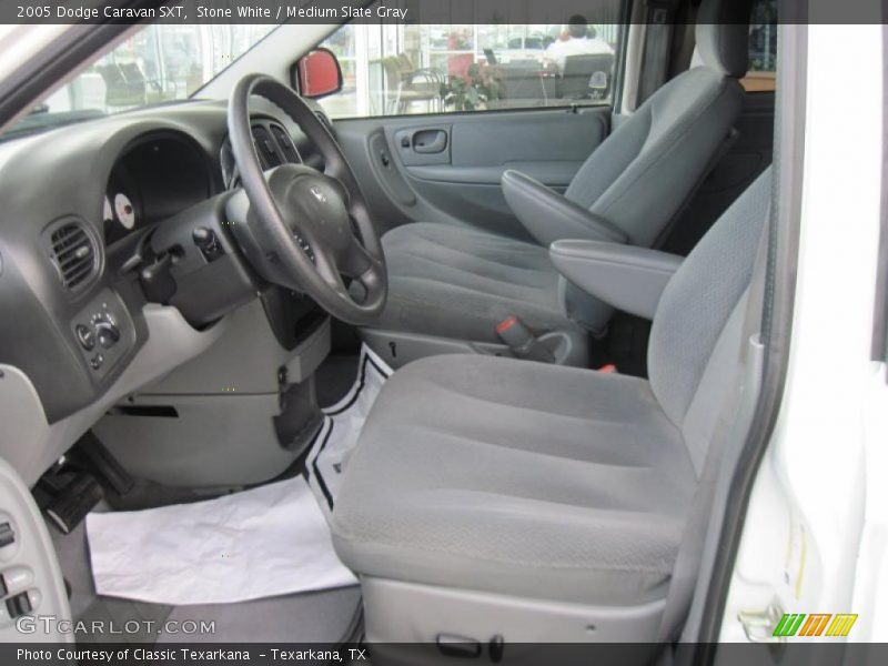 Stone White / Medium Slate Gray 2005 Dodge Caravan SXT