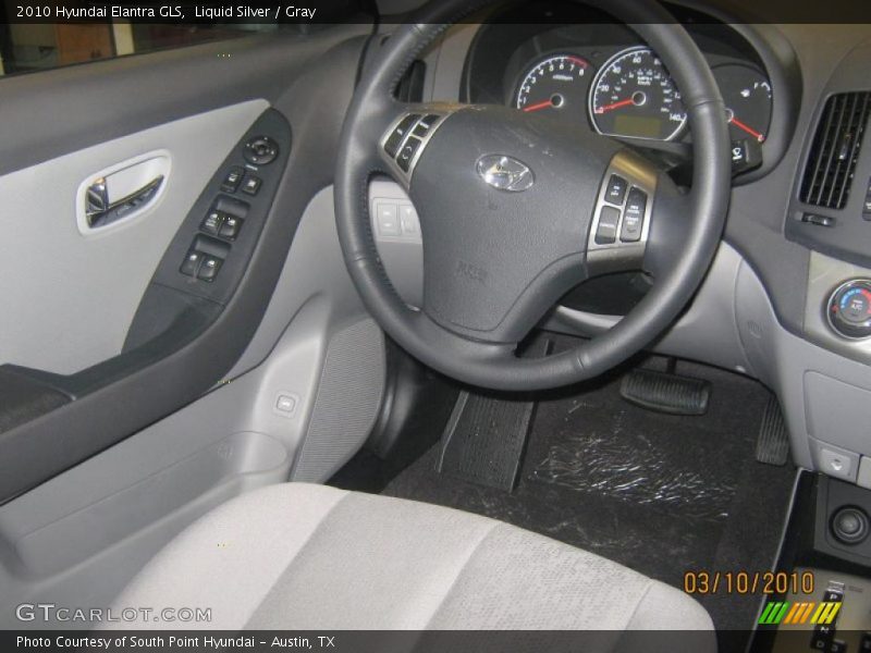 Liquid Silver / Gray 2010 Hyundai Elantra GLS