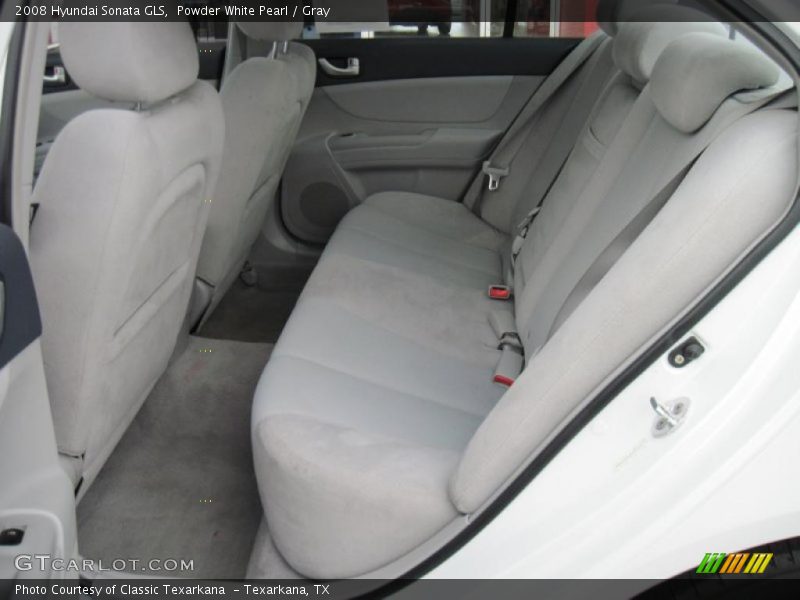 Powder White Pearl / Gray 2008 Hyundai Sonata GLS
