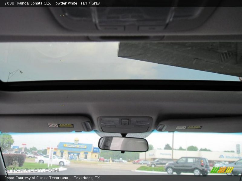 Powder White Pearl / Gray 2008 Hyundai Sonata GLS