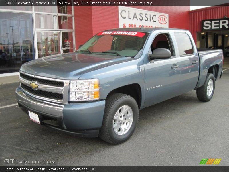 Blue Granite Metallic / Dark Titanium Gray 2007 Chevrolet Silverado 1500 LS Crew Cab