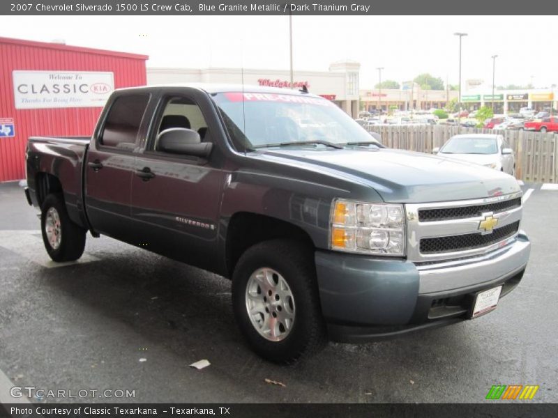 Blue Granite Metallic / Dark Titanium Gray 2007 Chevrolet Silverado 1500 LS Crew Cab