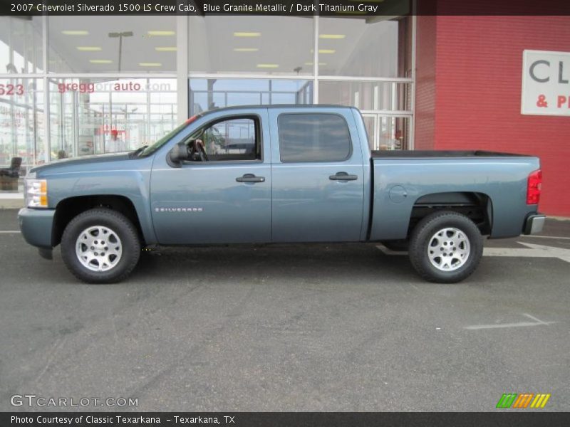 Blue Granite Metallic / Dark Titanium Gray 2007 Chevrolet Silverado 1500 LS Crew Cab