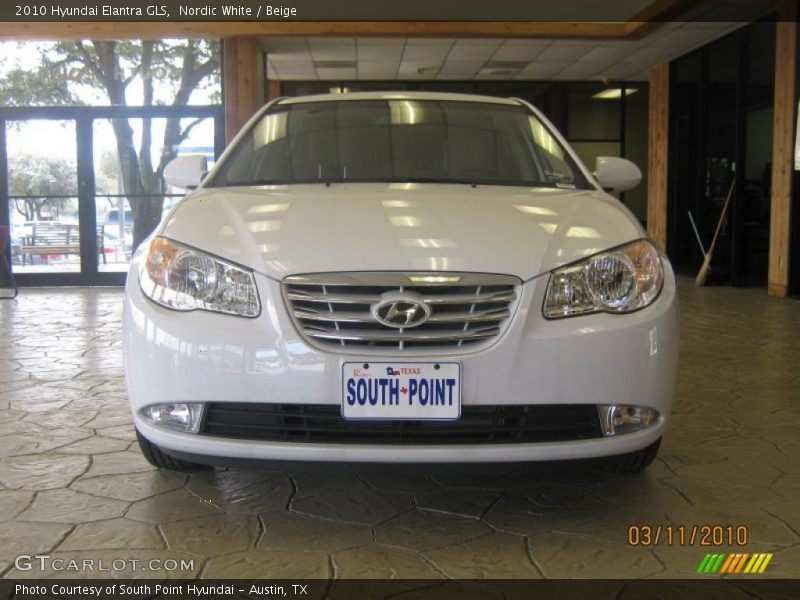 Nordic White / Beige 2010 Hyundai Elantra GLS