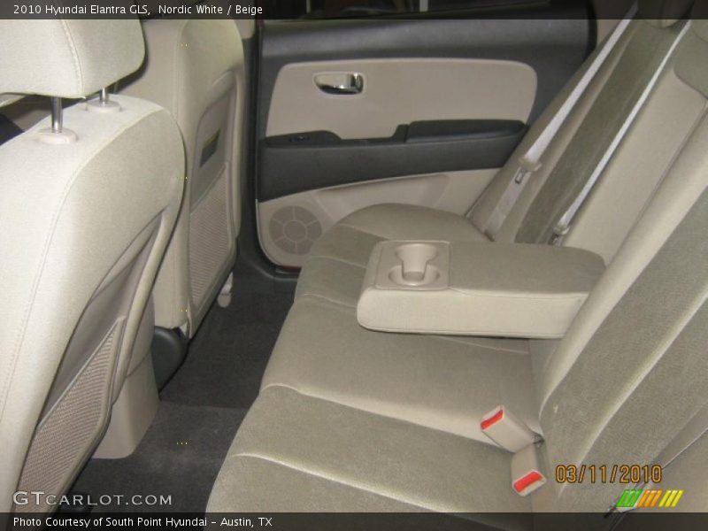 Nordic White / Beige 2010 Hyundai Elantra GLS