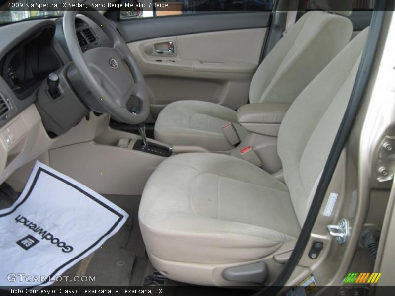 Sand Beige Metallic / Beige 2009 Kia Spectra EX Sedan