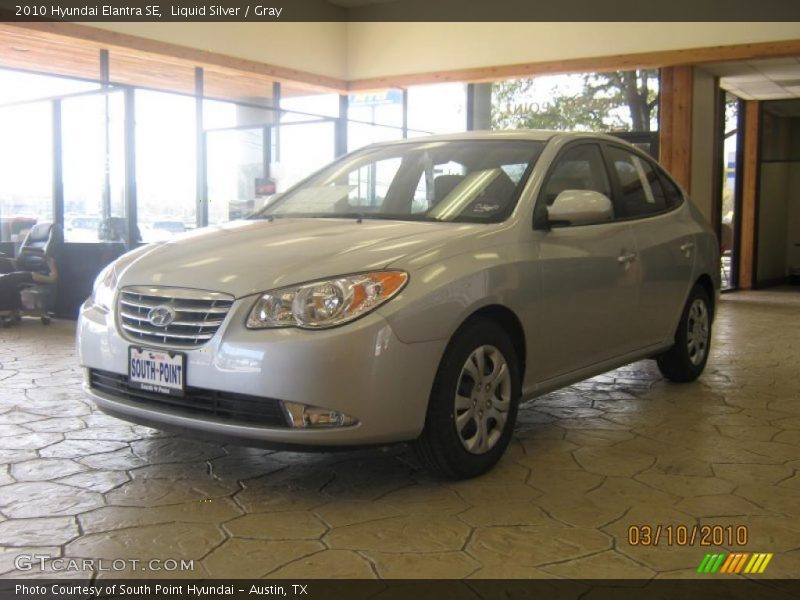 Liquid Silver / Gray 2010 Hyundai Elantra SE