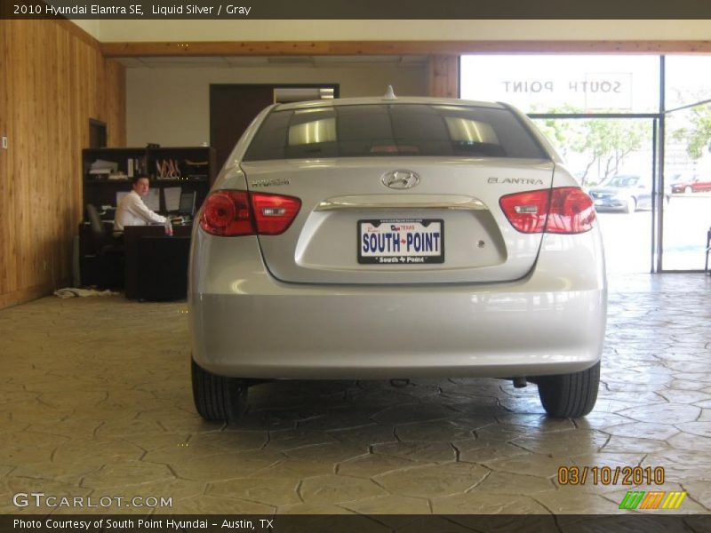 Liquid Silver / Gray 2010 Hyundai Elantra SE