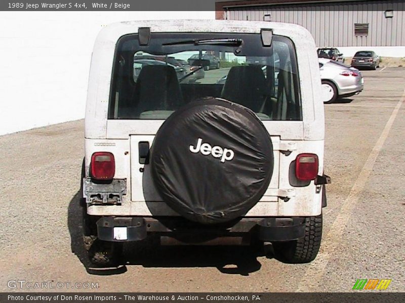 White / Beige 1989 Jeep Wrangler S 4x4