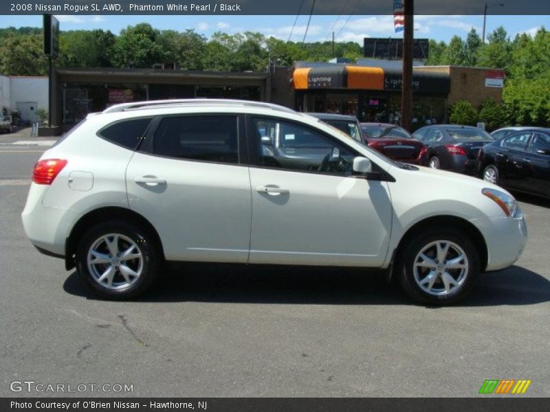 Phantom White Pearl / Black 2008 Nissan Rogue SL AWD