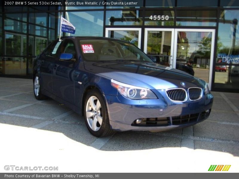 Mystic Blue Metallic / Gray Dakota Leather 2007 BMW 5 Series 530xi Sedan